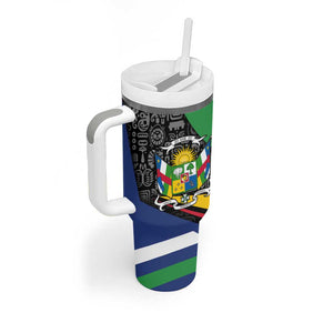 Central African Republic Tumbler With Handle Multicolor Tribal Design - African Pride