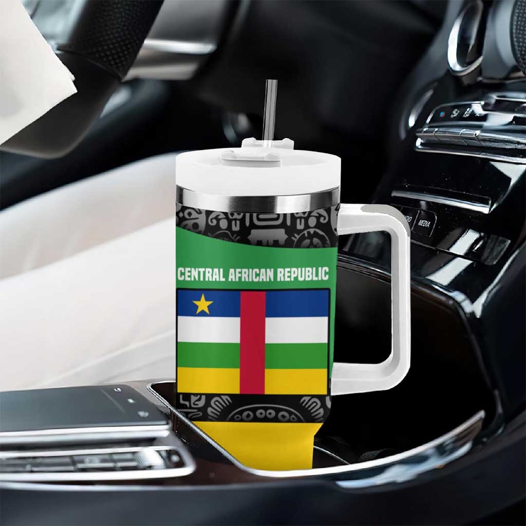Central African Republic Tumbler With Handle Multicolor Tribal Design - African Pride