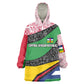 Central African Republic Wearable Blanket Hoodie Multicolor Tribal Design - African Pride
