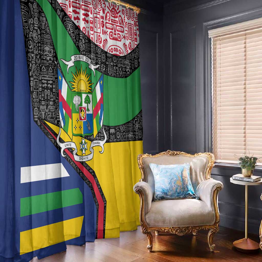 Central African Republic Window Curtain Multicolor Tribal Design - African Pride