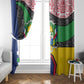 Central African Republic Window Curtain Multicolor Tribal Design - African Pride