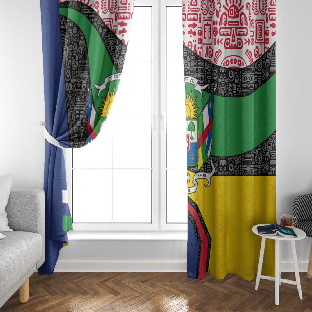 Central African Republic Window Curtain Multicolor Tribal Design - African Pride