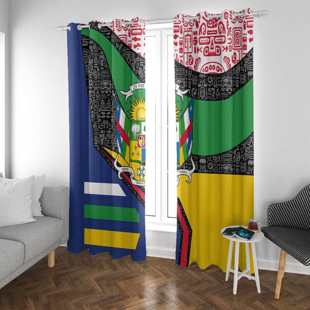 Central African Republic Window Curtain Multicolor Tribal Design - African Pride