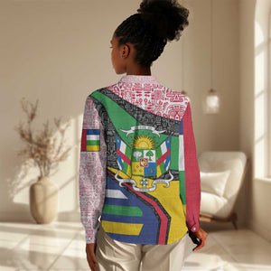 Central African Republic Women Casual Shirt Multicolor Tribal Design - African Pride