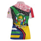 Central African Republic Women Polo Shirt Multicolor Tribal Design - African Pride