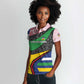 Central African Republic Women Polo Shirt Multicolor Tribal Design - African Pride