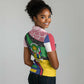 Central African Republic Women Polo Shirt Multicolor Tribal Design - African Pride
