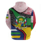 Central African Republic Zip Hoodie Multicolor Tribal Design - African Pride