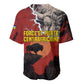 Central African Republic Baseball Jersey Red Black Nature Design and Buffalo - African Pride