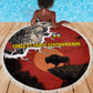 Central African Republic Beach Blanket Red Black Nature Design and Buffalo - African Pride