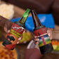 Central African Republic 4 in 1 Can Cooler Tumbler Red Black Nature Design and Buffalo - African Pride