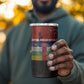 Central African Republic 4 in 1 Can Cooler Tumbler Red Black Nature Design and Buffalo - African Pride