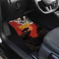 Central African Republic Car Mats Red Black Nature Design and Buffalo - African Pride