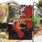 Central African Republic Garden Flag Red Black Nature Design and Buffalo - African Pride