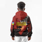 Central African Republic Kid Hoodie Red Black Nature Design and Buffalo - African Pride
