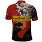 Central African Republic Polo Shirt Red Black Nature Design and Buffalo - African Pride