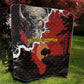 Central African Republic Quilt Red Black Nature Design and Buffalo - African Pride