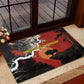 Central African Republic Rubber Doormat Red Black Nature Design and Buffalo - African Pride