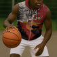 Central African Republic Sleeveless Zip Hoodie Red Black Nature Design and Buffalo - African Pride