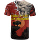 Central African Republic T shirt Red Black Nature Design and Buffalo - African Pride