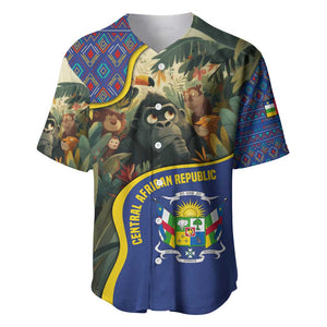 Central African Republic Baseball Jersey Jungle Animal - African Pride