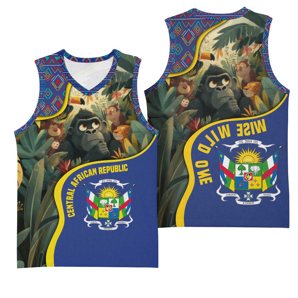 Central African Republic Basketball Jersey Jungle Animal - African Pride
