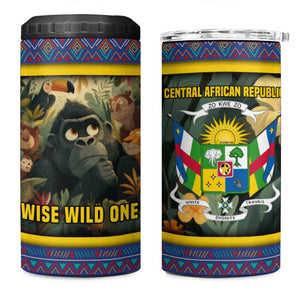 Central African Republic 4 in 1 Can Cooler Tumbler Jungle Animal - African Pride