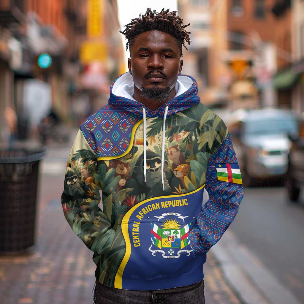 Central African Republic Hoodie Jungle Animal - African Pride