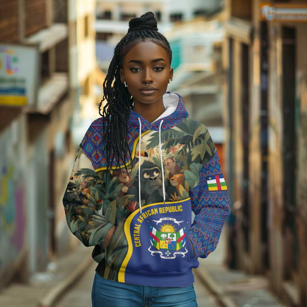 Central African Republic Hoodie Jungle Animal - African Pride