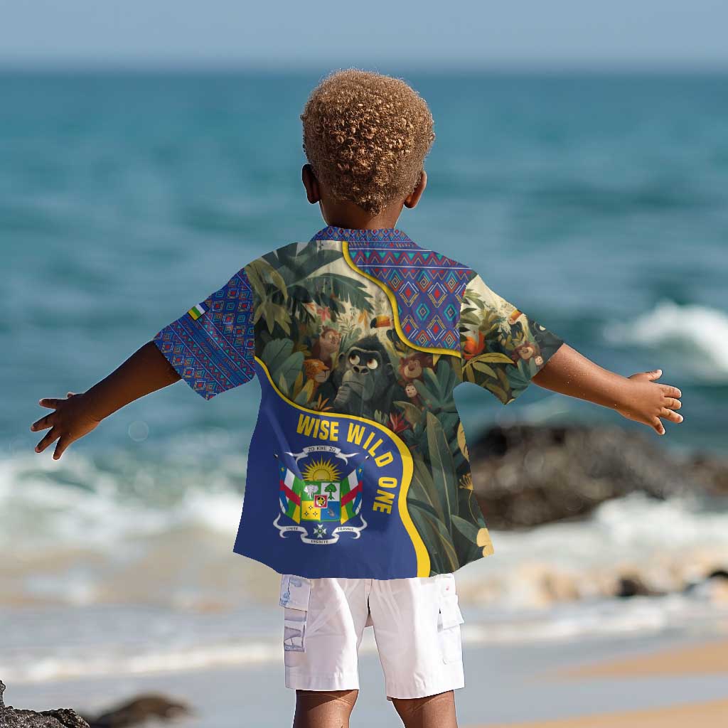 Central African Republic Kid Hawaiian Shirt Jungle Animal - African Pride