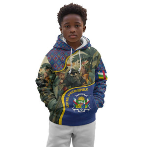 Central African Republic Kid Hoodie Jungle Animal - African Pride
