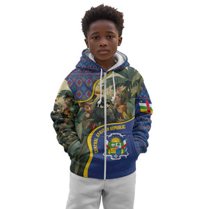 Central African Republic Kid Hoodie Jungle Animal - African Pride