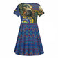 Central African Republic Kid Short Sleeve Dress Jungle Animal - African Pride