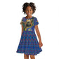 Central African Republic Kid Short Sleeve Dress Jungle Animal - African Pride