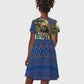 Central African Republic Kid Short Sleeve Dress Jungle Animal - African Pride