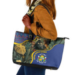 Central African Republic Leather Tote Bag Jungle Animal - African Pride