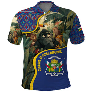 Central African Republic Polo Shirt Jungle Animal - African Pride
