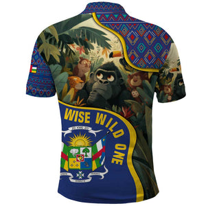 Central African Republic Polo Shirt Jungle Animal - African Pride
