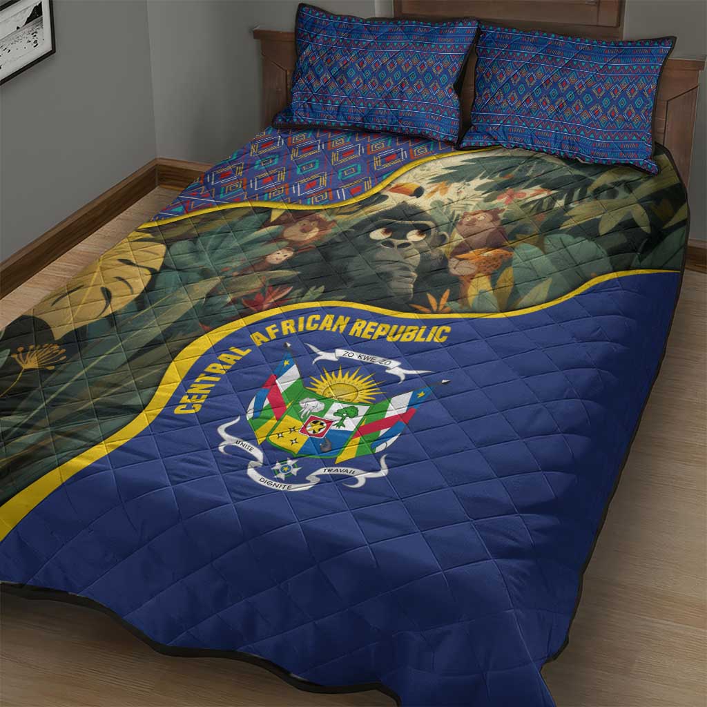 Central African Republic Quilt Bed Set Jungle Animal - African Pride