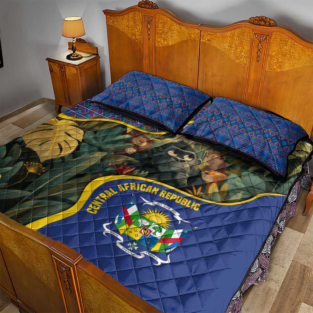 Central African Republic Quilt Bed Set Jungle Animal - African Pride