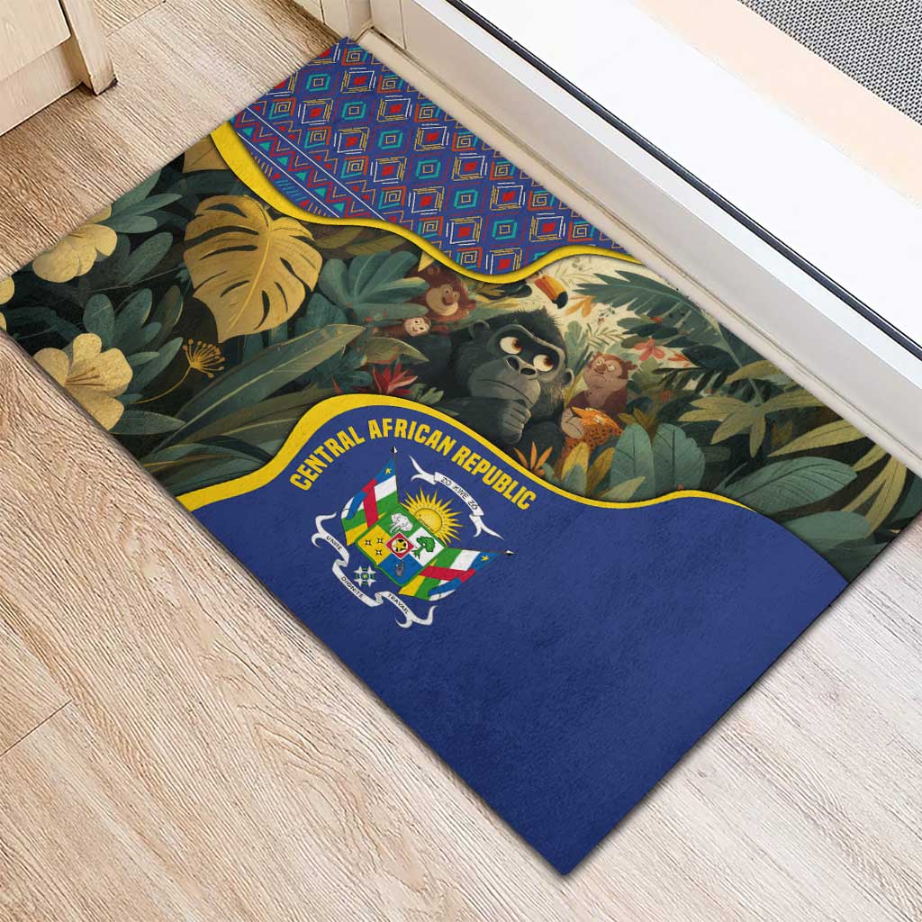 Central African Republic Rubber Doormat Jungle Animal - African Pride