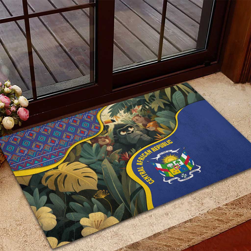 Central African Republic Rubber Doormat Jungle Animal - African Pride