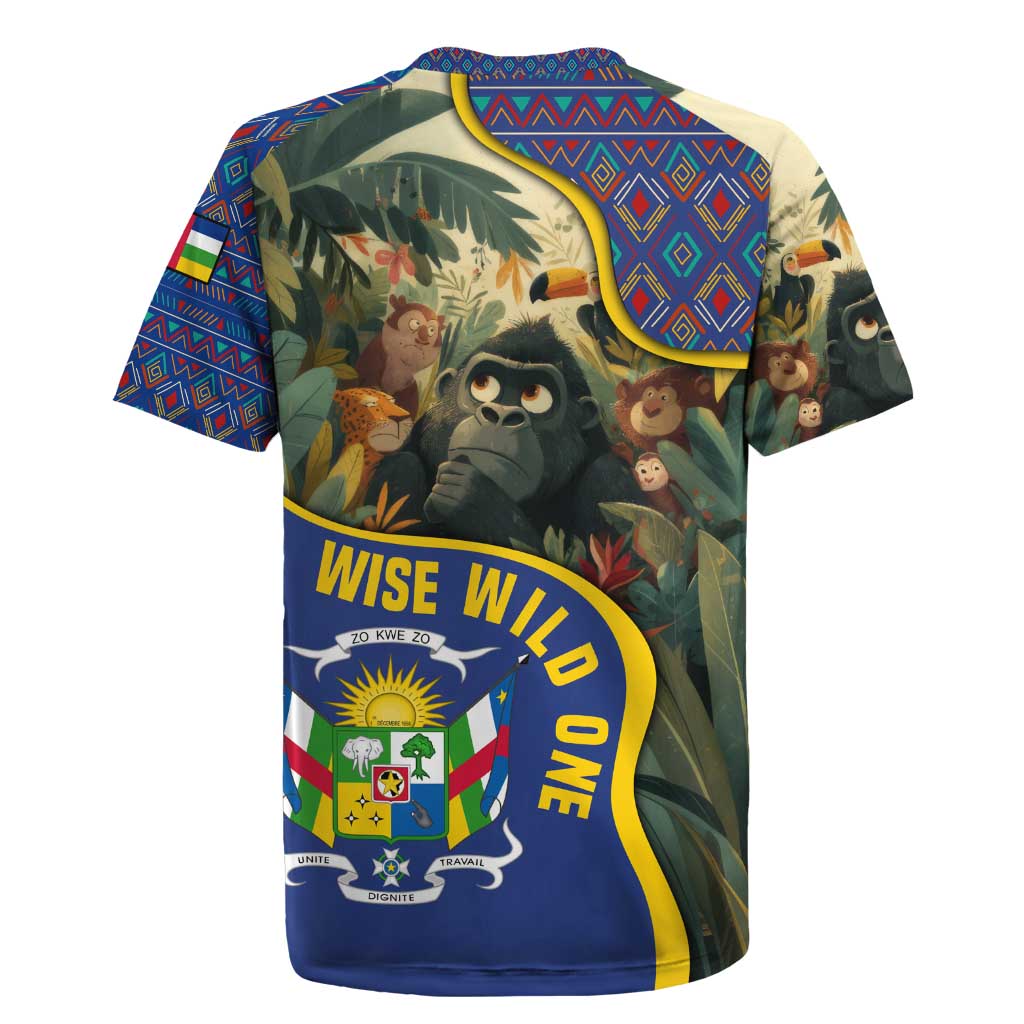 Central African Republic Rugby Jersey Jungle Animal - African Pride