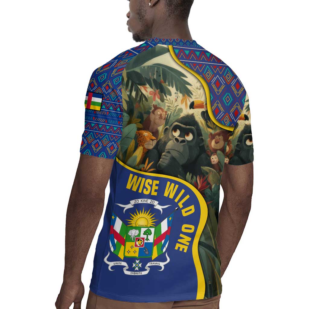 Central African Republic Rugby Jersey Jungle Animal - African Pride