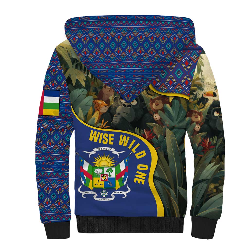 Central African Republic Sherpa Hoodie Jungle Animal - African Pride
