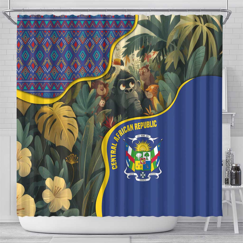 Central African Republic Shower Curtain Jungle Animal - African Pride