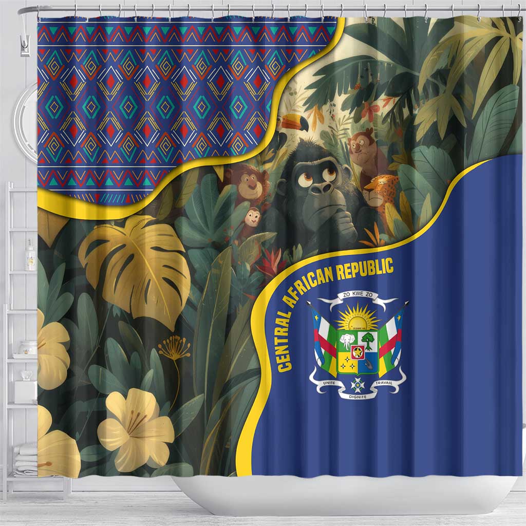 Central African Republic Shower Curtain Jungle Animal - African Pride