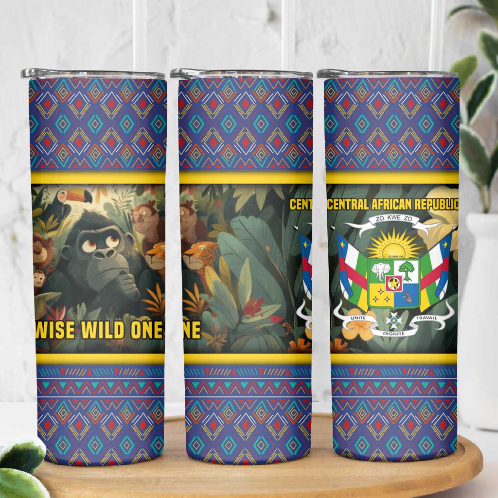 Central African Republic Skinny Tumbler Jungle Animal - African Pride
