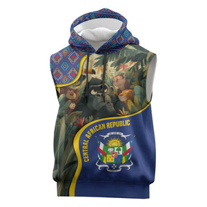 Central African Republic Sleeveless Hoodie Jungle Animal - African Pride