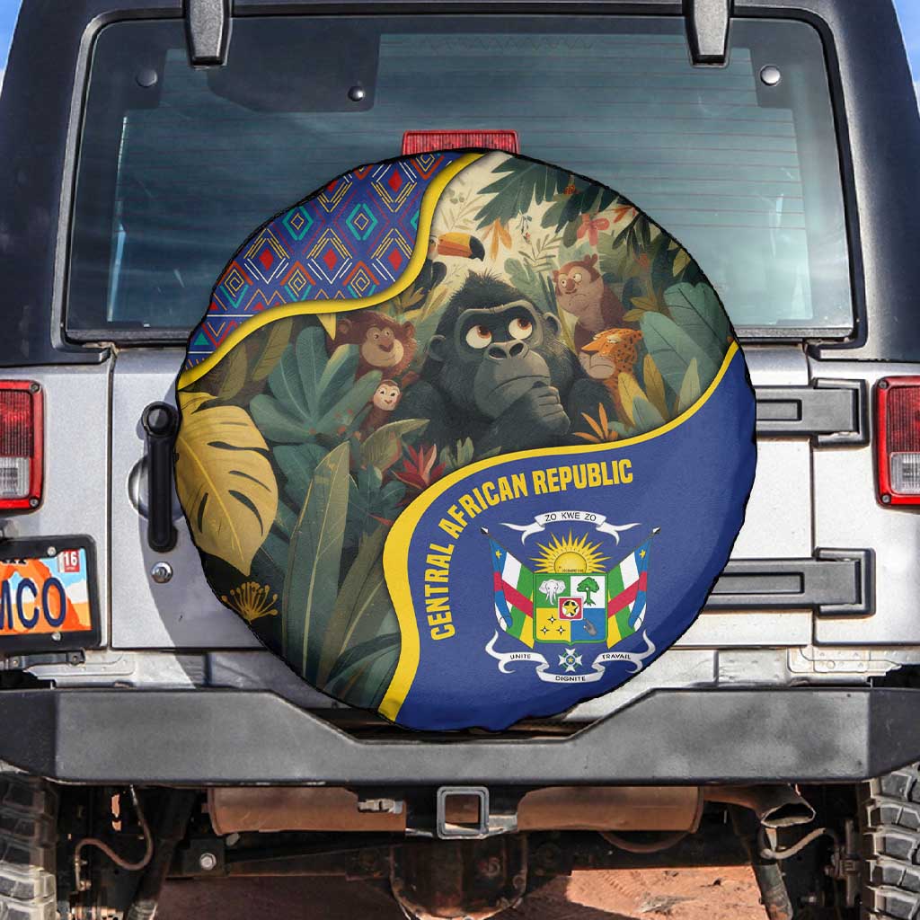 Central African Republic Spare Tire Cover Jungle Animal - African Pride